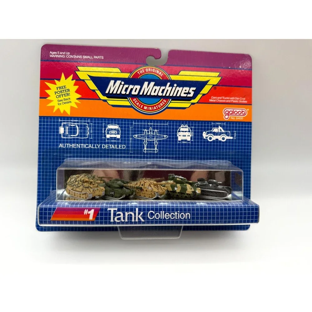 Vintage Micro Machines #1 Tank Collection WWII Military Galoob 1988 NIB